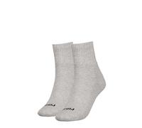 PUMA Lot de 2 paires de chaussettes pour femme avec logo cœur, gris, 35-38