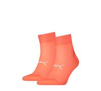 Puma Quarter Chaussettes, Orange, 39/42 (Lot de 2) Unisexe