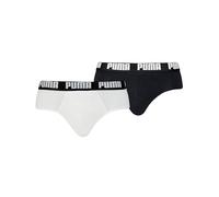 Puma Lot de 2 Slips Quotidiens pour Homme, Blanc/Noir, XL