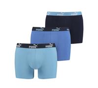 PUMA Lot De 3 Boxers Homme En Jersey Stretch Coton, Bleu/Noir, Taille S