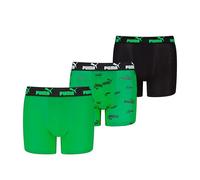 Puma Lot de 3 Boxers pour garçon Elements, Noir et Vert, 122-128