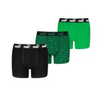 Puma Lot de 3 Boxers pour garçon Elements, Noir et Vert, 158-164