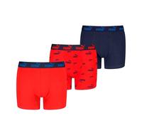 Puma Lot de 3 Boxers pour garçon Elements, Rouge/Bleu Marine, 134-140