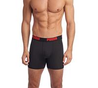 PUMA Lot de 3 boxers pour homme, Noir, camouflage rouge, gris, XL