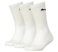 PUMA Lot de 3 Chaussettes de Sport Junior, Blanc, 27-30 Mixte Enfant