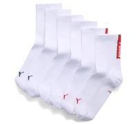 PUMA Lot de 3 paires de chaussettes basses Unisexe 43/46, White/Various Logo Colors