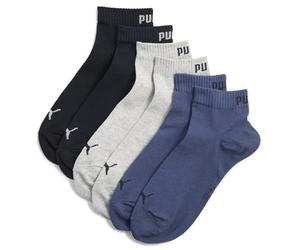 Puma Lot de 3 paires de chaussettes courtes unisexe en coton recyclé uni, 39-42