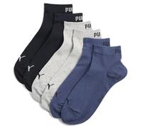 Puma Lot de 3 paires de chaussettes courtes unisexe en coton recyclé uni, 43-46