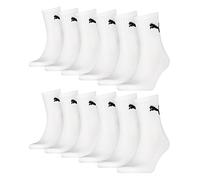 PUMA Lot de 3 paires de chaussettes courtes unisexes, 300-blanc-3, 43-46