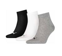 PUMA Lot de 3 paires de chaussettes de sport basses unisexes à rayures