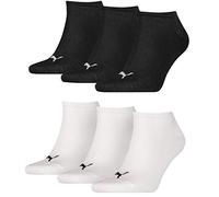 Puma - Lot de 3 paires de chaussettes de sport mixte, femme Homme, 3x Black 3x White