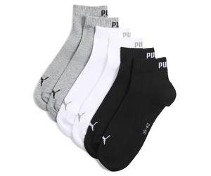 PUMA Lot de 3 paires de chaussettes hauteur 3/4 Unisexe, Vêtements, Gris, 35-38 35-38