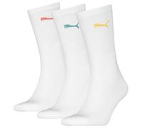 PUMA Lot de 3 paires de chaussettes unisexes à col rond, White Combo, 43-46