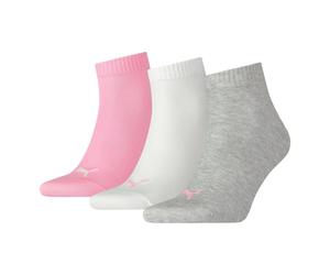 PUMA Lot de 3 paires de chaussettes unisexes en coton recyclé, - 395 rose prism, 35-38