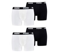 PUMA Basic Boxers sous-vêtement, Blanc/Noir, S (Lot de 2) Homme