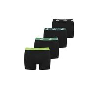 PUMA Lot de 4 boxers pour homme - Sous-vêtements sportifs rétro, Black Green Combo, S