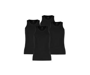 PUMA Lot de 4 débardeurs Basic Fit pour homme - 100 % coton - Noir et blanc - Noir - Small