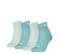 PUMA Lot de 4 paires de chaussettes pour femme, Menthe, 39-42