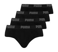 PUMA Lot de 4 slips basiques pour homme, 230 noir / noir, L