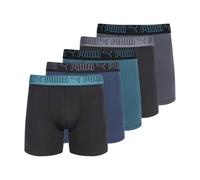 Puma Lot de 5 Boxers Performance pour Homme, Bleu/Vert/Noir, Large
