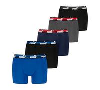 Puma Lot de 5 Boxers pour Homme avec Logo Bold, Bleu/Gris/Noir, XXL