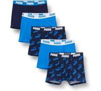 Puma Lot de 5 Boxers Unisexes pour Enfant, Bleu, 158-164 cm