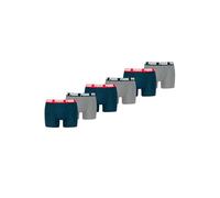 PUMA Lot de 6 boxers basiques pour homme, Bleu marine/gris mélangé, L