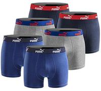 PUMA Lot de 6 boxers basiques pour homme, édition limitée, noir, Blue Sodalite, L