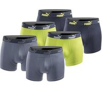Puma Lot de 6 boxers basiques pour homme, édition limitée, noir, Citron vert, M