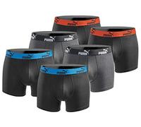 PUMA Lot de 6 boxers basiques pour homme, édition limitée, noir, New Black Anthracite, M