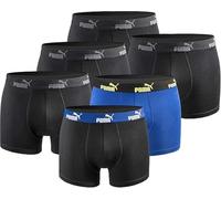 PUMA Lot de 6 boxers basiques pour homme, édition limitée, noir, Noir/bleu/jaune, L