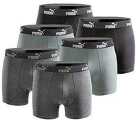 PUMA Lot de 6 boxers basiques pour homme, édition limitée, noir/vert, taille S