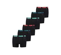 PUMA Lot de 6 boxers Cat Promo Basic Number1 pour homme - Rouge marine, Tripple Black2, L