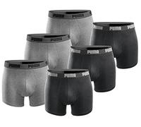 PUMA Lot de 6 boxers pour homme Basic Black Limited Edition - Gris - Medium