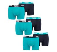 PUMA Lot de 6 boxers pour homme - Sous-vêtements - Couleur : 796 - Bleu aqua/bleu - Taille L