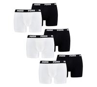 PUMA Lot de 6 boxers pour homme - Sous-vêtements quotidiens, 301 : blanc/noir, S
