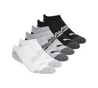PUMA 6 Pack 1/2 Terry Low Cut Socks Chaussettes de Course, Blanc/Multicolore, 9-11 Femme