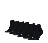 PUMA Lot De 6 Chaussettes Quarter Unisex Noir Blanc Gris Bleu, Coton