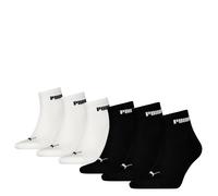 PUMA Lot De 6 Chaussettes Unisex Coton Quarter CUSH NEXT QUARTER Noir Blanc