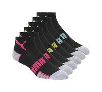 PUMA Lot de 6 paires de chaussettes courtes pour femme, noir, 9-11