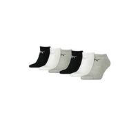 PUMA Lot de 6 paires de chaussettes de sport Clyde pour homme et femme - 35-38 39-42 43-46 47-49 - Noir, blanc, gris, bleu