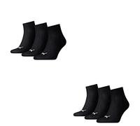 Puma Lot de 6 paires de chaussettes de sport unisexes - 271080001 - Couleur : gris - Quantité : 6 paires (2 x 3 pack) - Taille : 39-42 - Article : 271080001-800 - Anthracite / Gris clair/Gris moyen