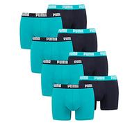 PUMA Basic Boxers sous-vêtement, Bleu (Aqua/Blue 796), M (Lot de 2) Homme