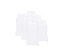 Puma Lot de 8 débardeurs basiques pour hommes - Coupe droite - Tailles S, M, L, XL - Noir et blanc - 100 % coton - Blanc - Taille XL, Blanc.