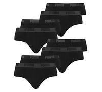 PUMA Lot de 8 slips basiques pour homme, Noir/noir (230), M