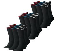PUMA Lot De 9 Paires De Chaussettes De Sport Crew Stripe Unisexe, Taille 35-49