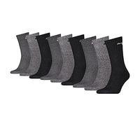 PUMA Lot de 9 paires de chaussettes de sport pour homme, Anthracite/gris, 39-42