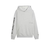 PUMA M Graphics Sweat à Capuche en Tissu éponge Gris Clair chiné