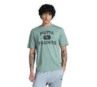 PUMA M Graphics Train Logo Relaxed Tee, T-Shirts Mixte, Green Moon,