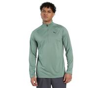 PUMA M TAD Tech Fabric Mix 1/4 Zip, Chemises Homme, Green Moon,